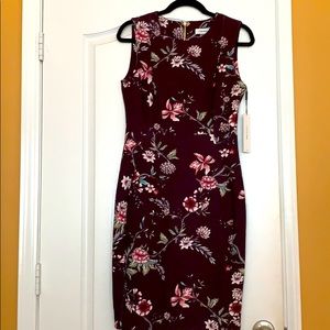 Calvin Klein Floral Sheath Sleeveless Dress